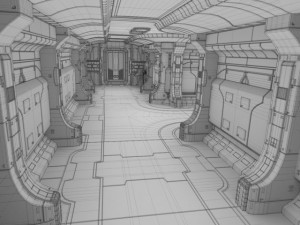 starship corridor hd 2 3D Модель