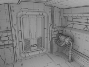 starship corridor hd 2 3D Model