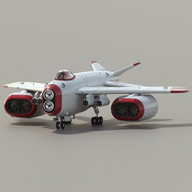 d1 space superiority fighter hd 3D Модель .c4d .max .obj .3ds .fbx .stl .blend 