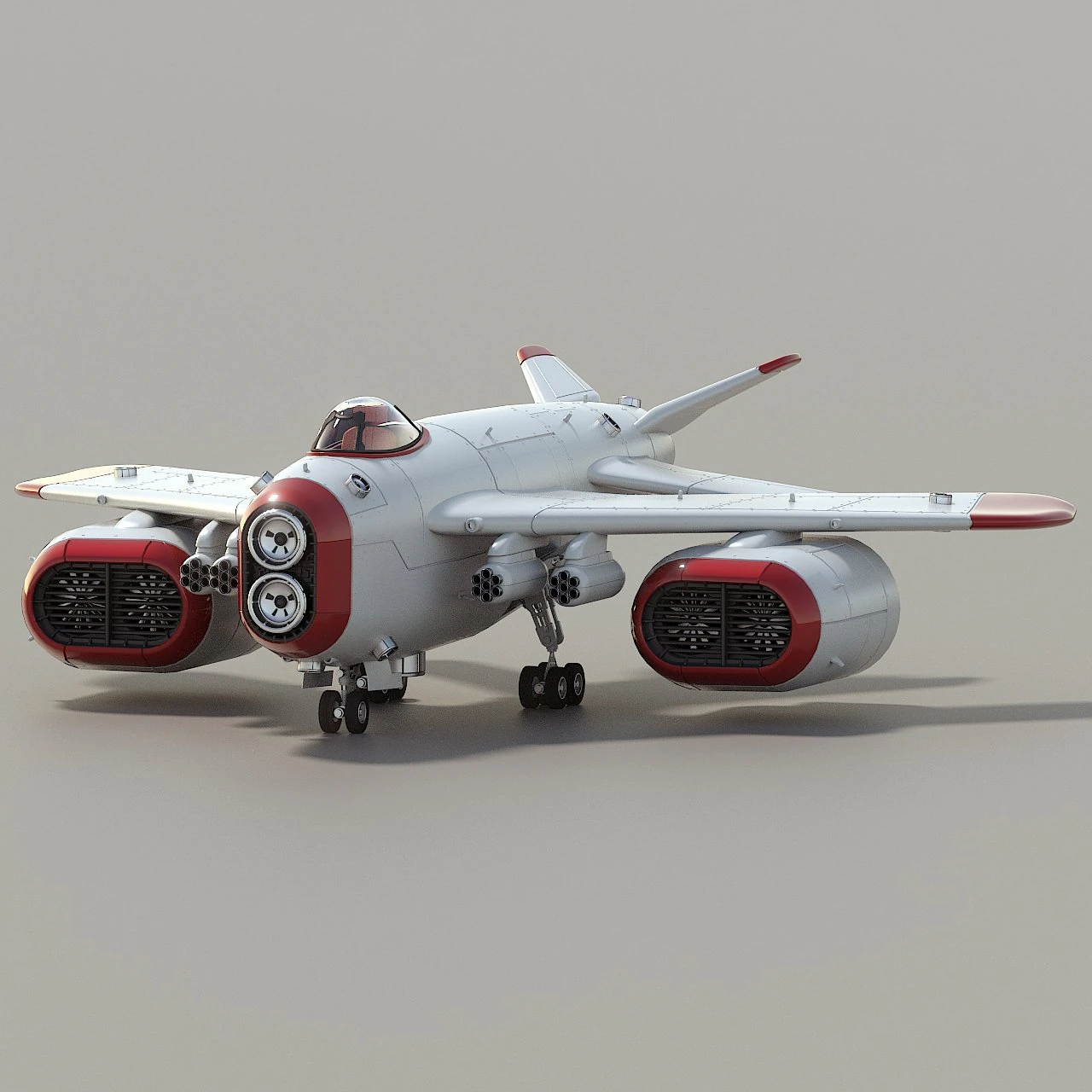 d1 space superiority fighter hd 3D Model .c4d .max .obj .3ds .fbx .stl .blend