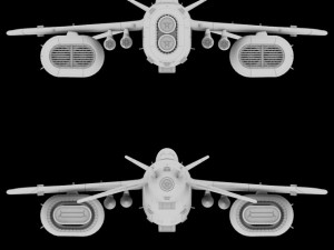 d1 space superiority fighter hd 3D Модель