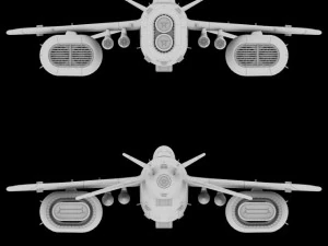 d1 space superiority fighter hd 3D Model