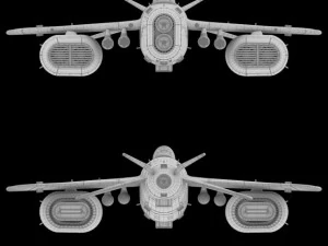 d1 space superiority fighter hd 3D Model