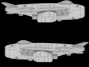 d1 space superiority fighter hd 3D Model