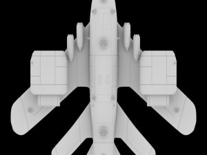 d1 space superiority fighter hd 3D Модель