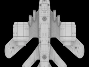 d1 space superiority fighter hd 3D Model