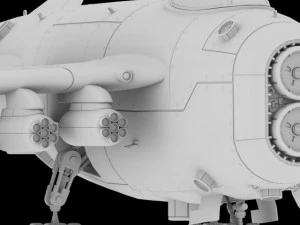 d1 space superiority fighter hd 3D Model