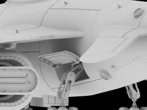 d1 space superiority fighter hd 3D Model