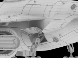 d1 space superiority fighter hd 3D Model