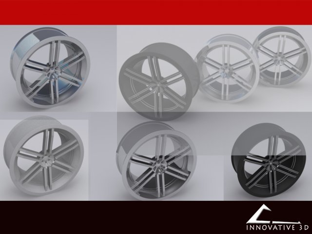 custom car rim 3D Модель .c4d .max .obj .3ds .fbx .stl .blend