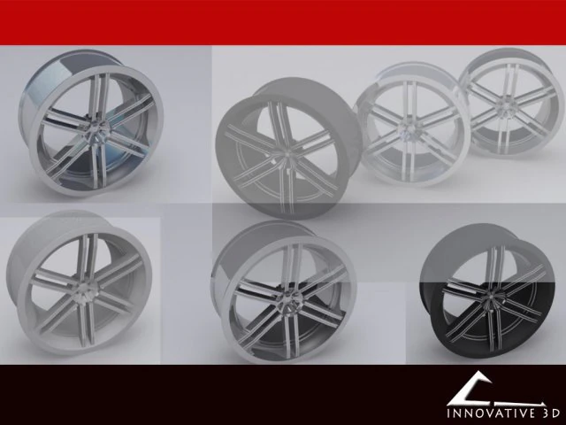 custom car rim 3D Model .c4d .max .obj .3ds .fbx .stl .blend 