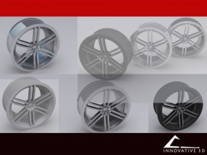 custom car rim Modello 3D