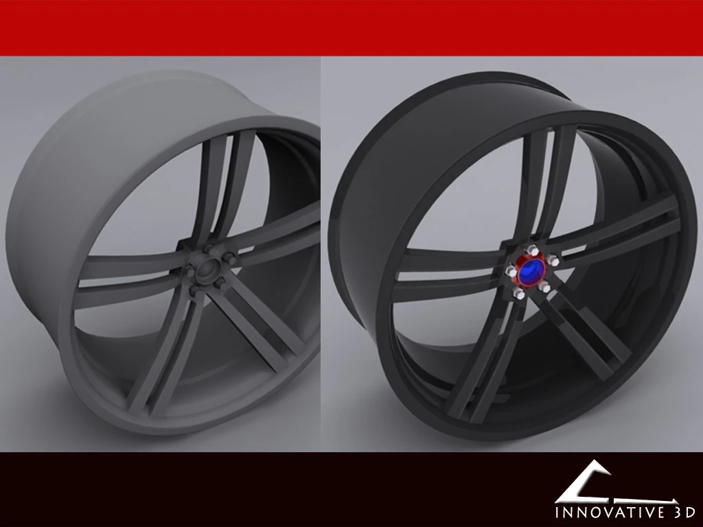 custom car rim 3D Model .c4d .max .obj .3ds .fbx .stl .blend