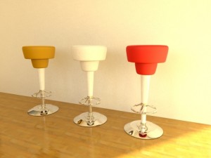 bar stool Model 3D