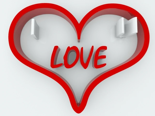 love heart 3D Model .c4d .max .obj .3ds .fbx .stl .blend