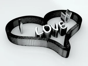 love heart 3D Model