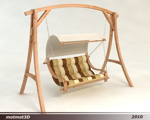 garden swing 3D Model .c4d .max .obj .3ds .fbx .stl .blend 