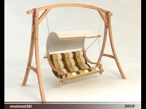 庭のブランコ 3Dモデル