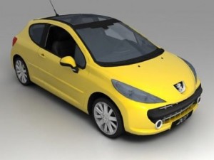 pegeot 207 Model 3D
