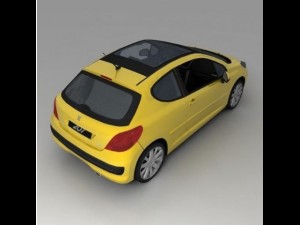 pegeot 207 3D 模型