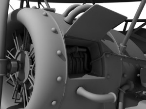 baron airplane 3D 模型