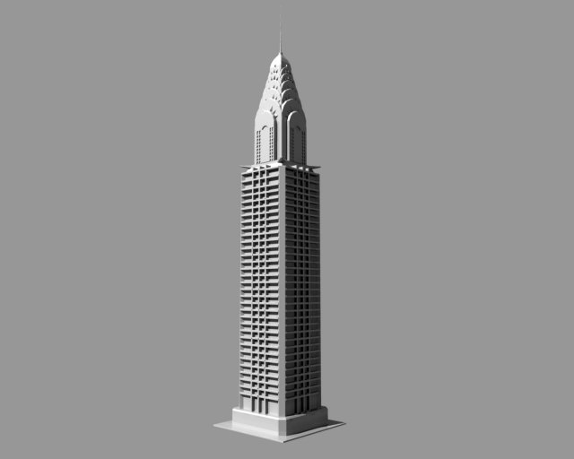 chrysler building 3D Model .c4d .max .obj .3ds .fbx .stl .blend 