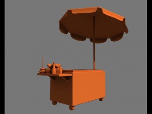 hot dog stand 3D Model