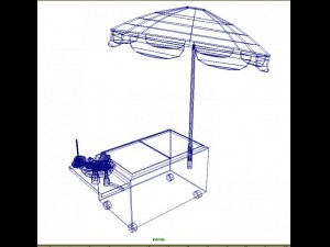 hot dog stand 3D Модель