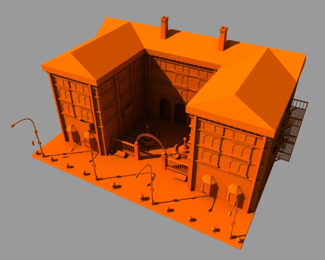 museum 3D Model .c4d .max .obj .3ds .fbx .stl .blend 