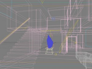 foyer interior scene Modelo 3D