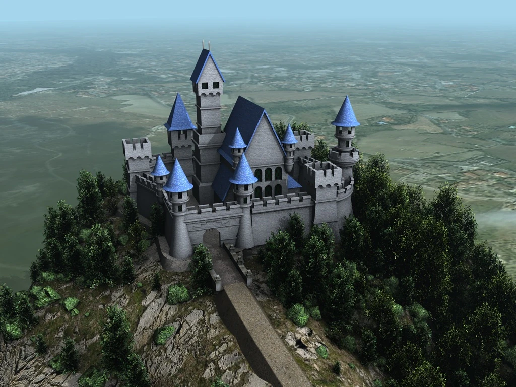 medieval castle scene 3D Model .c4d .max .obj .3ds .fbx .stl .blend 