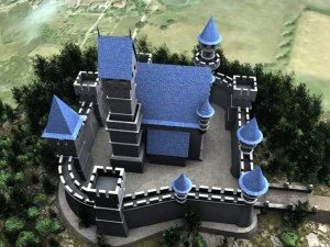 medieval castle scene 3D Model