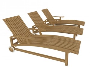 deck chair 3D 模型