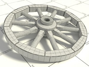 wagon wheel Modelo 3D