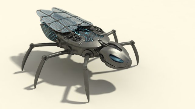 robot fly Model 3D .c4d .max .obj .3ds .fbx .stl .blend 