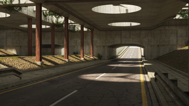 City Tunnel 3D Модель .c4d .max .obj .3ds .fbx .stl .blend 