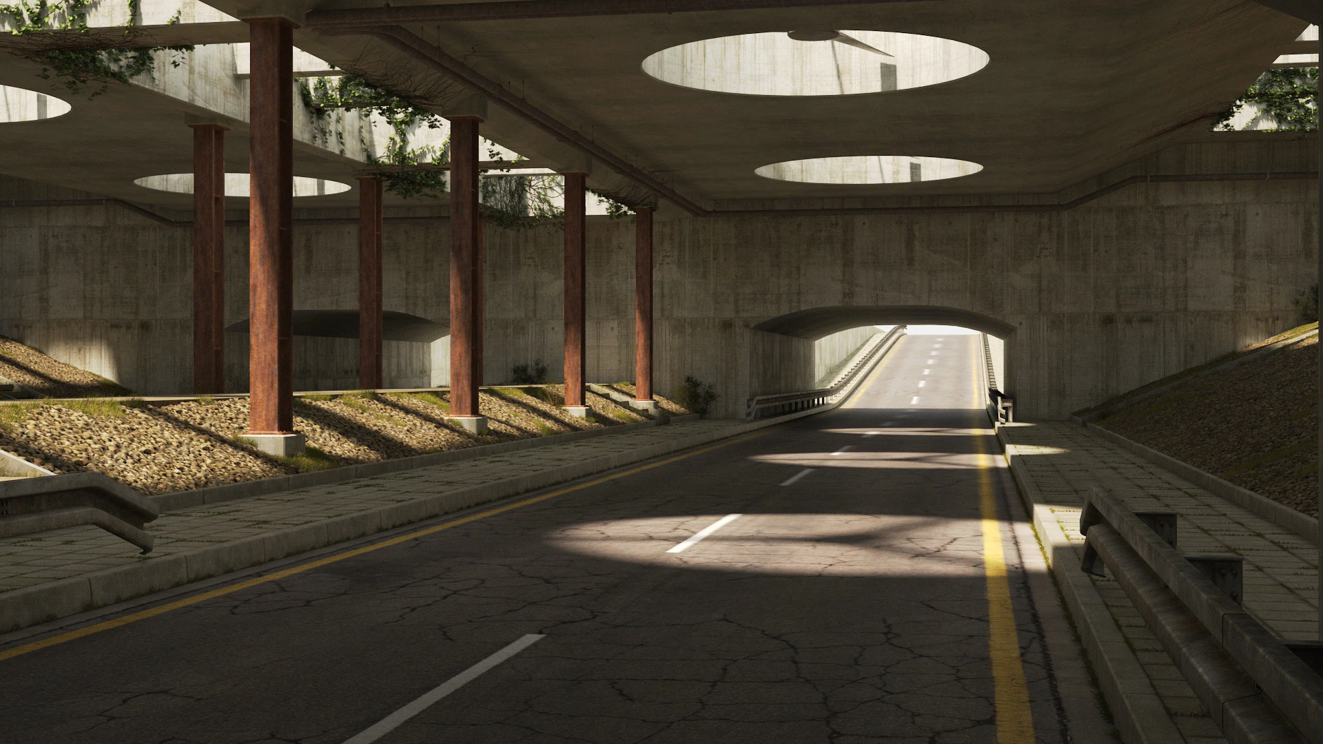 City Tunnel 3D Model .c4d .max .obj .3ds .fbx .stl .blend 