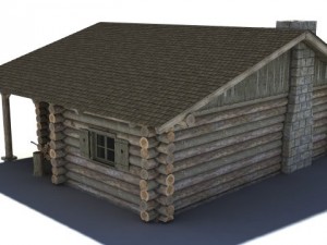 Log cabin 3D Model