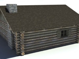 Log cabin 3D Model