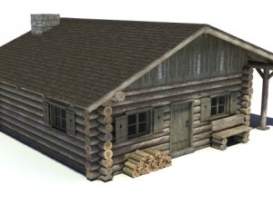 Log cabin 3D Model