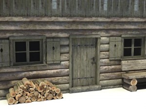 Log cabin 3D Model