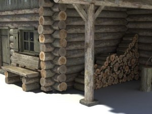 Log cabin 3D Model