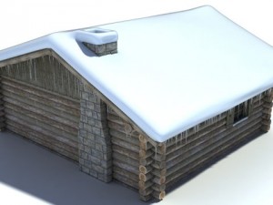 Log cabin 3D Model