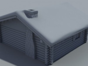 Log cabin 3D Model