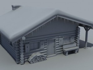 Log cabin 3D Model