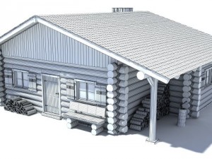 Log cabin 3D Model