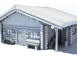 Log cabin 3D Model