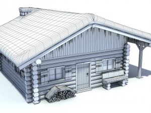 Log cabin 3D Model