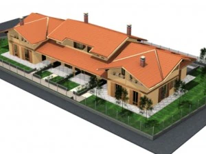 дом шале 3D Модель