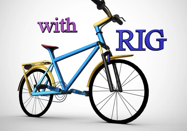 rigged bicycle 3D Model .c4d .max .obj .3ds .fbx .stl .blend